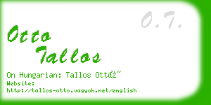 otto tallos business card